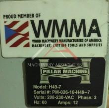 Pillar H 49 Bore Dowel CNC Machine 2016