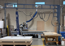 Gorbel Jib Crane with Schmalz 85kg Vacuum Lift