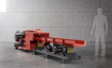 Great Grinder For Ergonomically Feeding Edgings, Blocks And Waste Products.