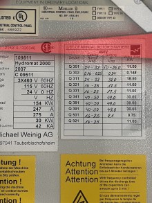 12" WEINIG HYDROMAT 2000 PLANER/MOULDER