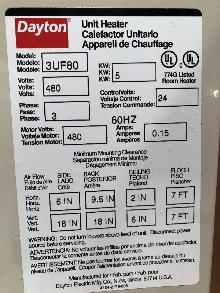 Dayton Electric Shop Heater NEW  3UF80