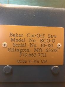 BAKER BCOO TIMBER  CUT OFF SAW BAKER BCOO TIMBER  CUT OFF SAW