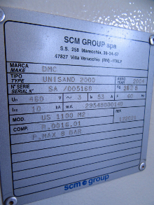 Used DMC Unisand 2000 43" Two Head Orbital Sander