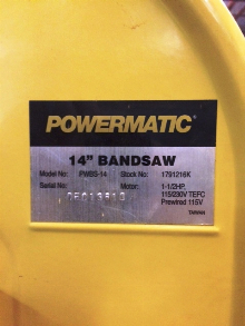 Powermatic PWBS-14 Bandsaw 14"