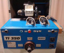 Used Omga Model TI350 1/2 Lap Notcher w/Omga Feed & Out Feed Bench Used Omga Model TI350 1/2 Lap Notcher w/Omga Feed & Out Feed Bench