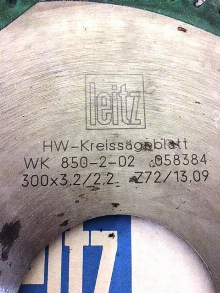 New and newly sharpened panel saw blades