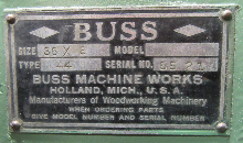 Used Buss 44 Single Head Planer