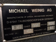 WEINIG RONDAMAT R960 PROFILE GRINDER