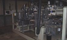 Drawer Box machine with miter folding heads for Doweled drawers and v Grooving for meter folding final drawer boxes.