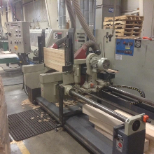 Used Friulmac DualFeed Double End Trim Saw and Moulder Feeder