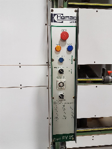 Homag automatic vertical panel saw with scoring and jump scoring, excellent condition.