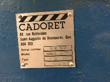 Used Cadoret Finger Joint system consisting of a Right and Left hand shaper with Glue applicator, and 20' manual press