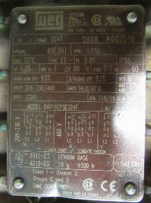 Used 40 HP Dust Collector Motor & Blower