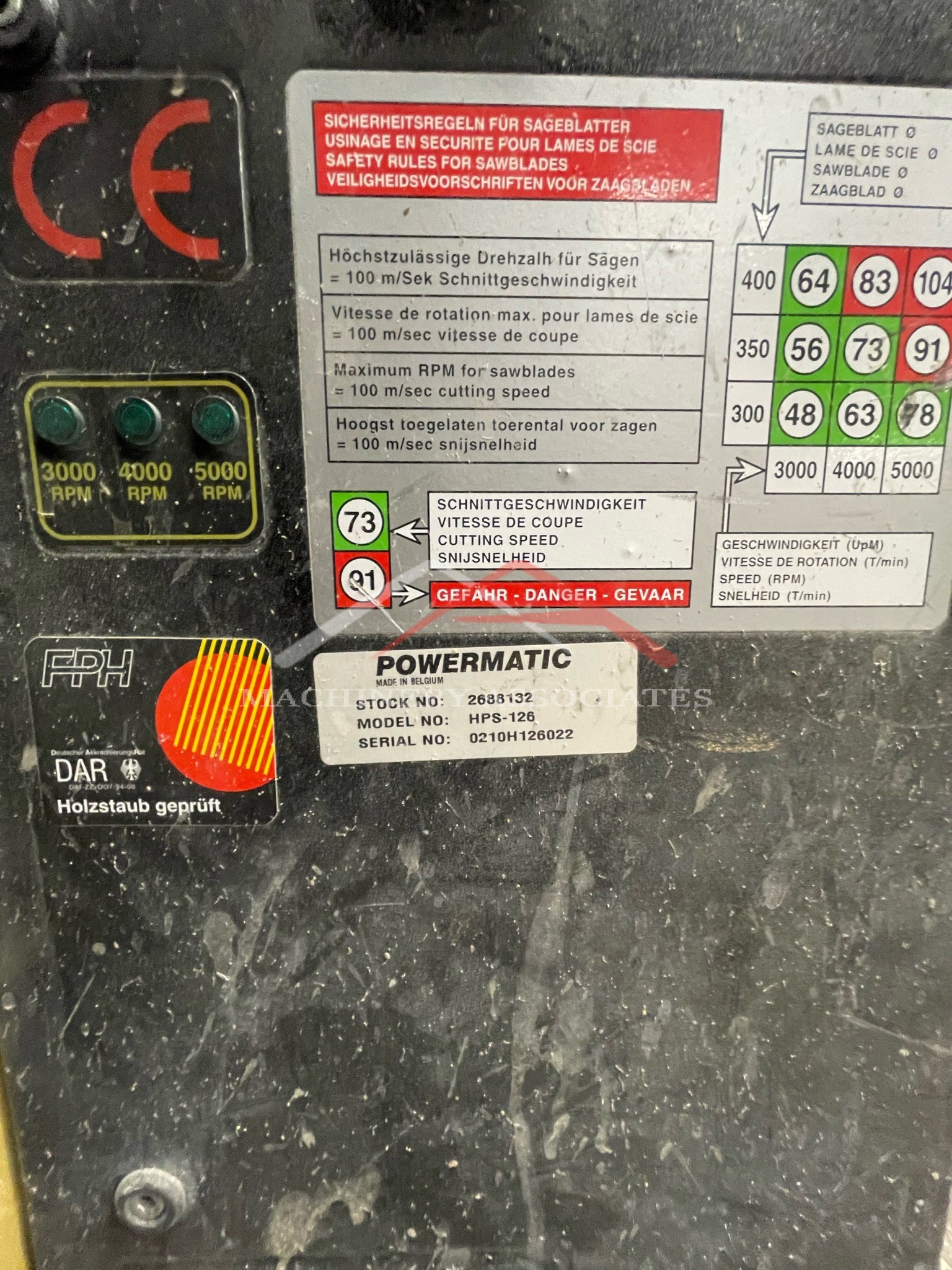 Powermatic HPS126 Sliding Table Saw