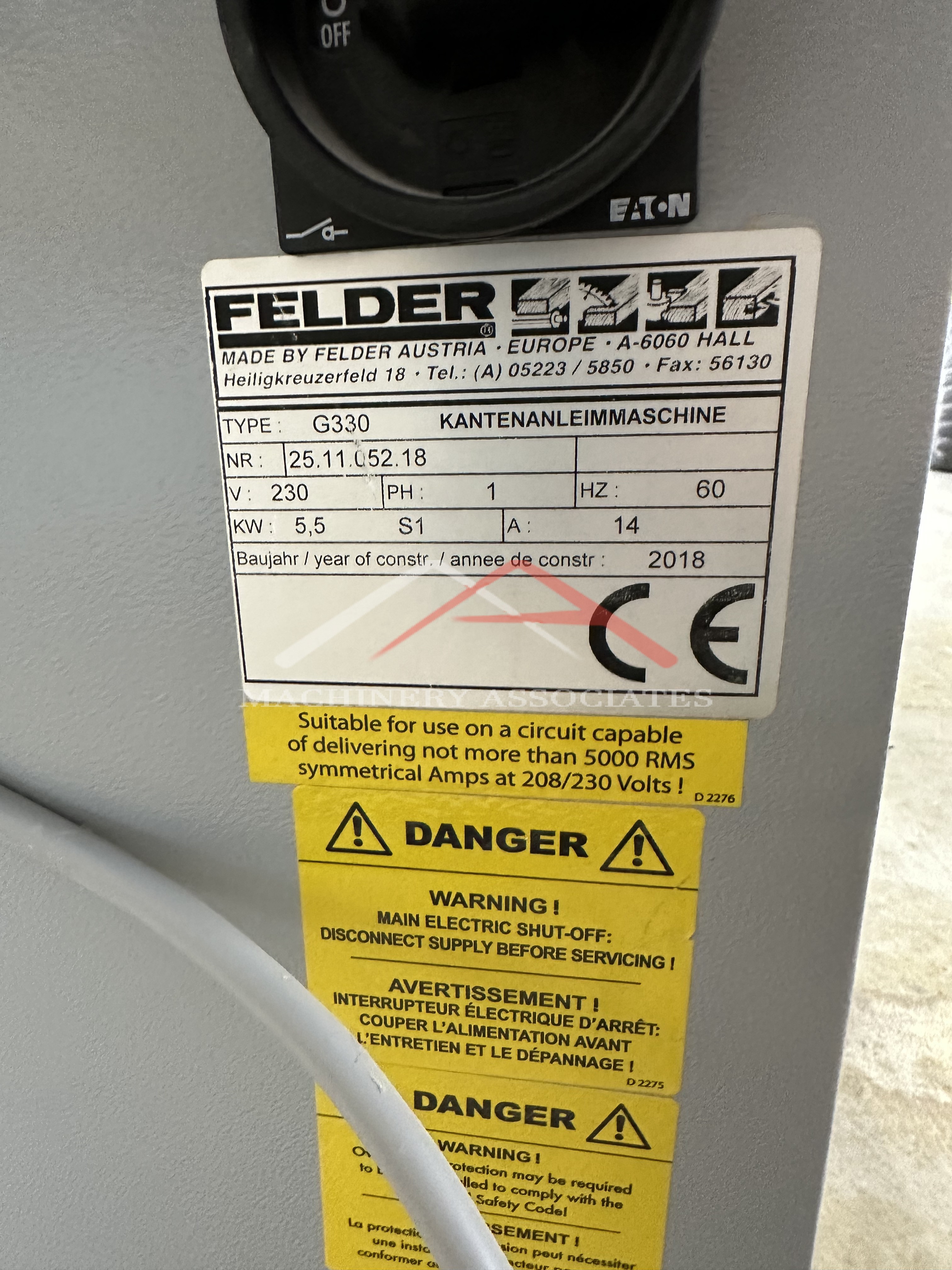 Felder G-330 Compact Edgebander - 1 Phase