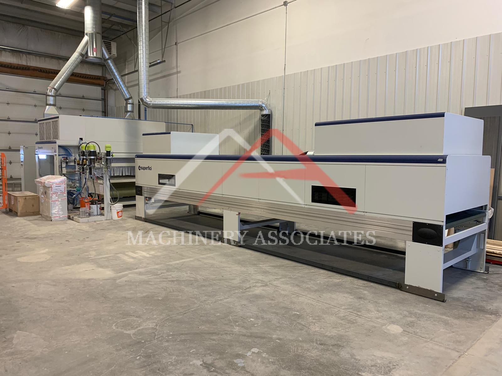 2021 Superfici MINI “PLUS” AUTOMATIC SPRAY MACHINE w/ Laminar 7.5M Dryer 2021 Superfici MINI “PLUS” AUTOMATIC SPRAY MACHINE w/ Laminar 7.5M Dryer