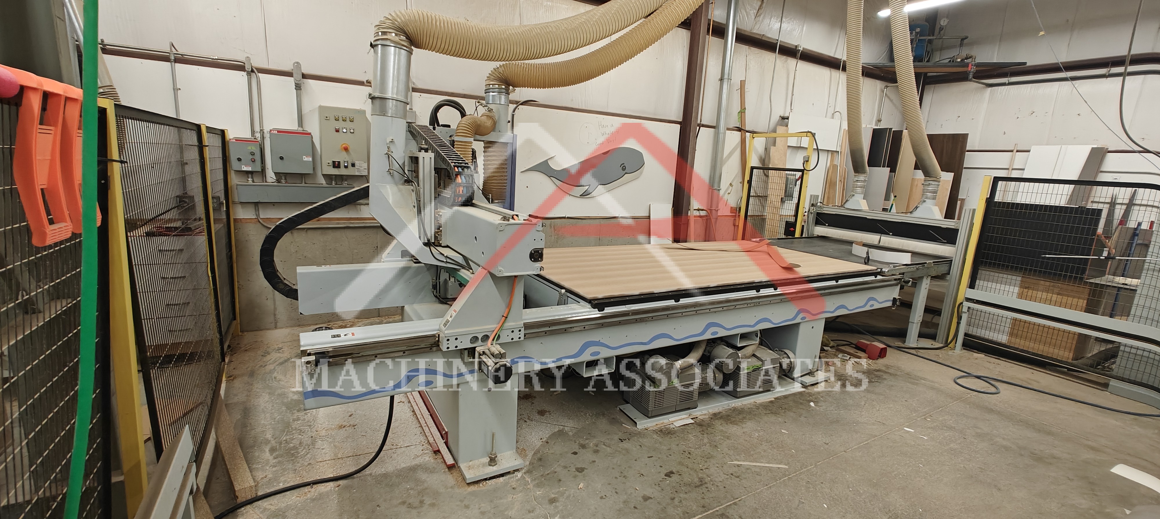 Weeke BHP008 5x10 Flat Table CNC Router with Push-off and Offloading Table
