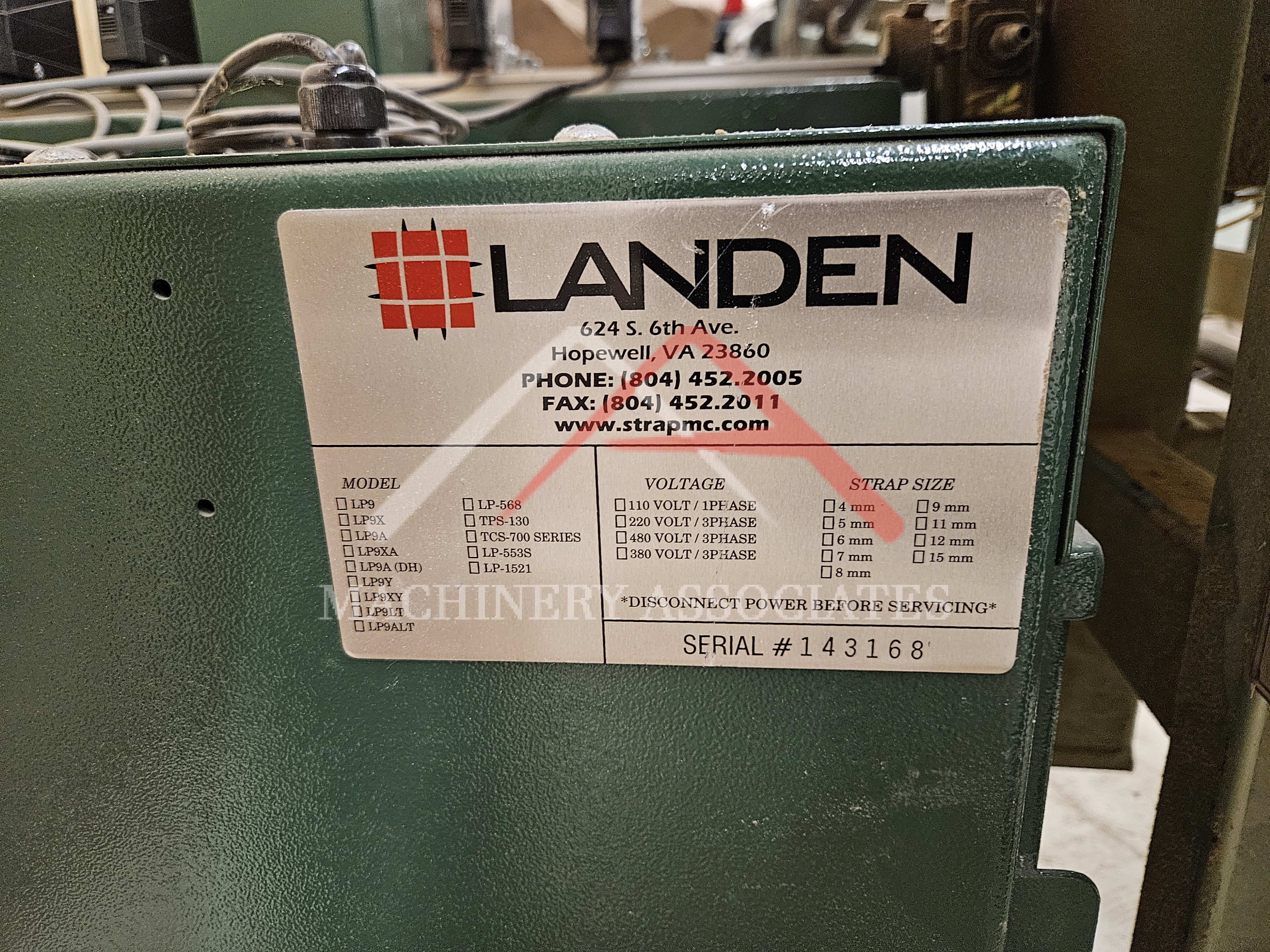 Landen LP9 Automatic Strapping Machine - 2020 Never used