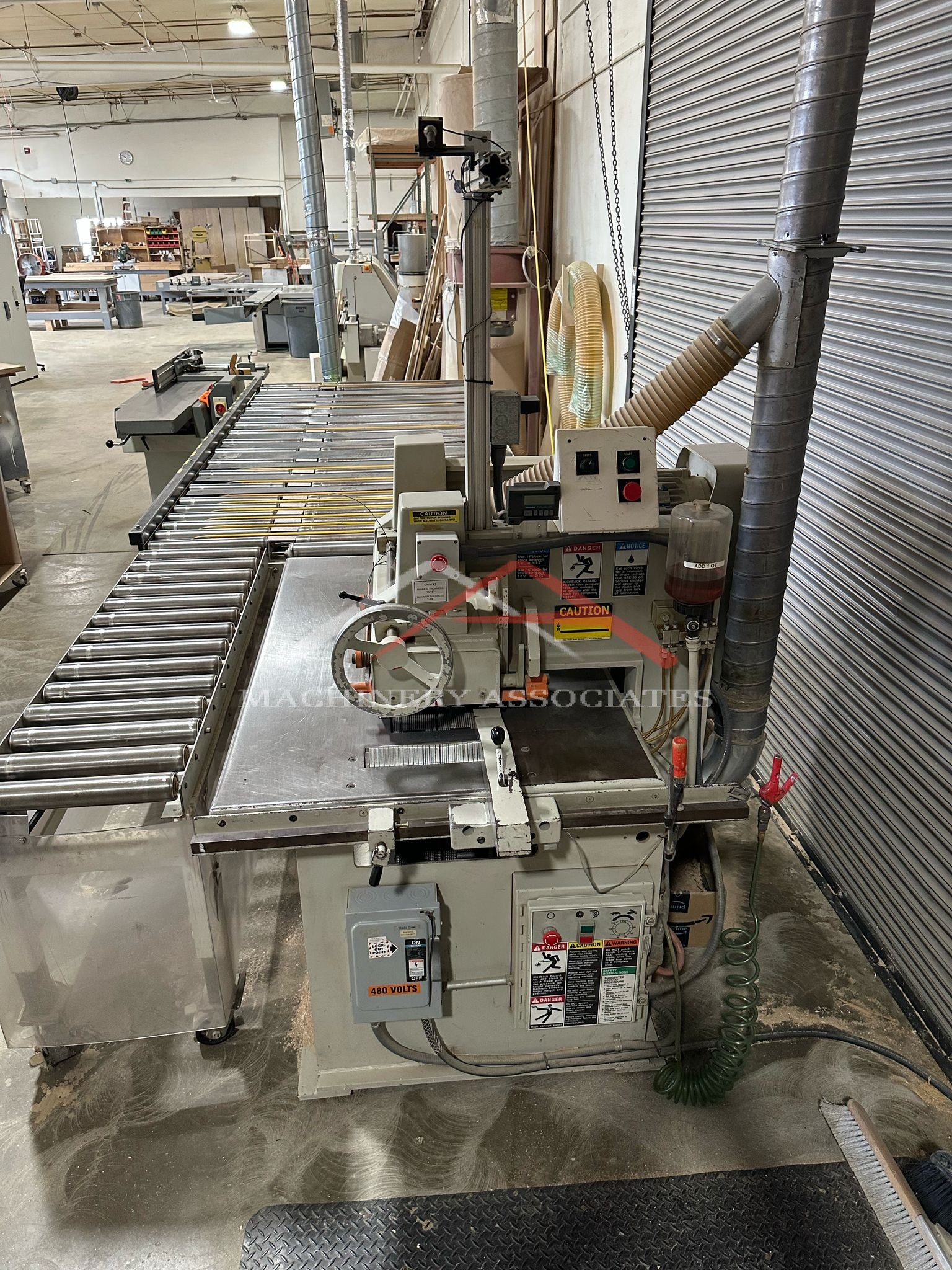 Diehl ESL20 Straight-Line Rip Saw w/Thomas 60X144X5 Return Conveyor