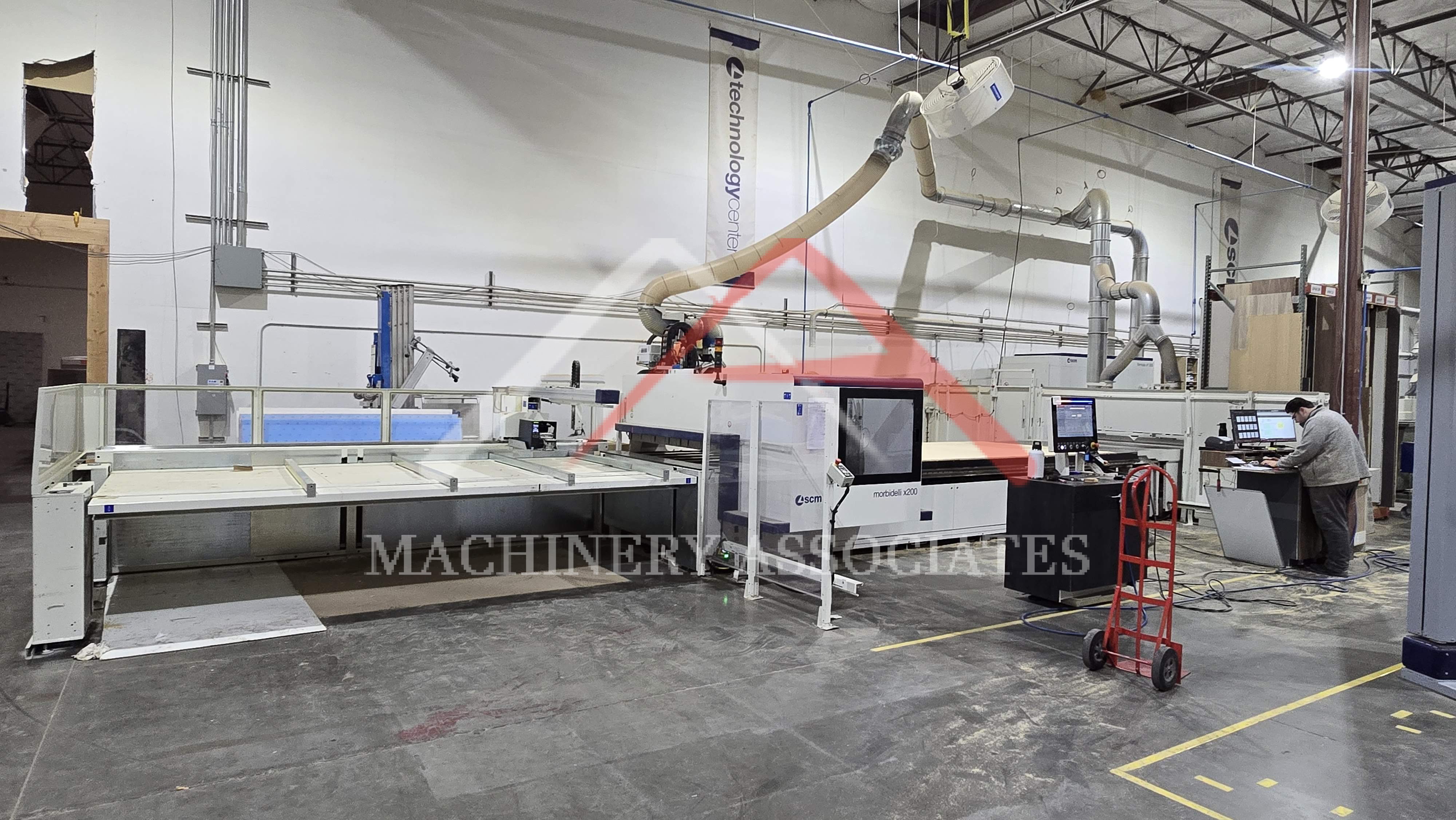 Morbidelli X200 CNC Router w/ Auto Infeed and Auto Offload and Labeling Morbidelli X200 CNC Router w/ Auto Infeed and Auto Offload and Labeling