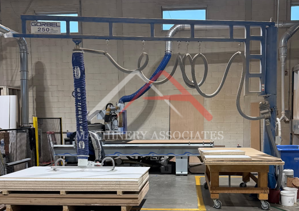 Gorbel Jib Crane with Schmalz 85kg Vacuum Lift