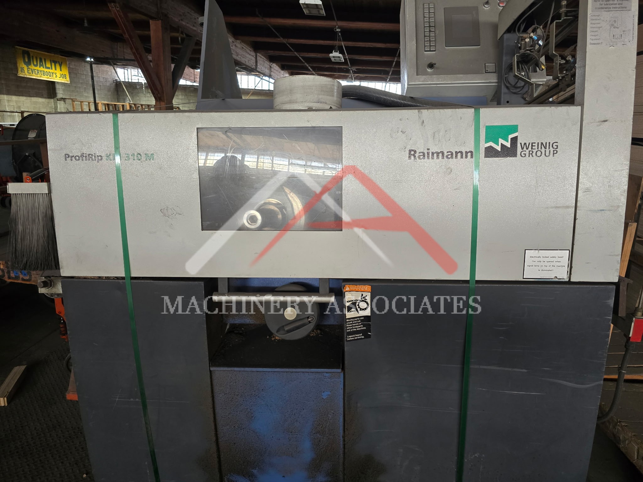 RAIMANN KM 310 2M GANG RIP MOVABLE BLADE AND VALURIP III INFEED