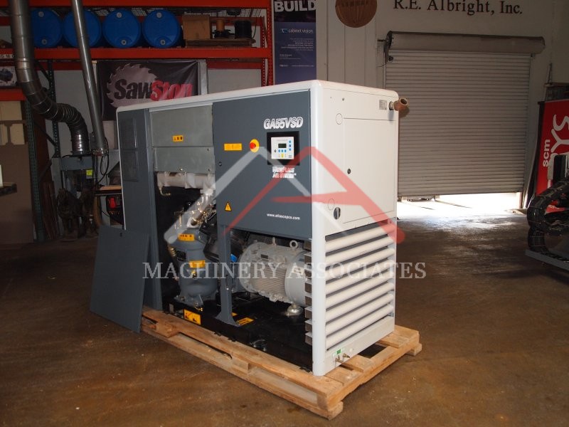 2004 Atlas Copco GA 55VSD 75HP Variable Speed Drive Rotary Air Compressor
