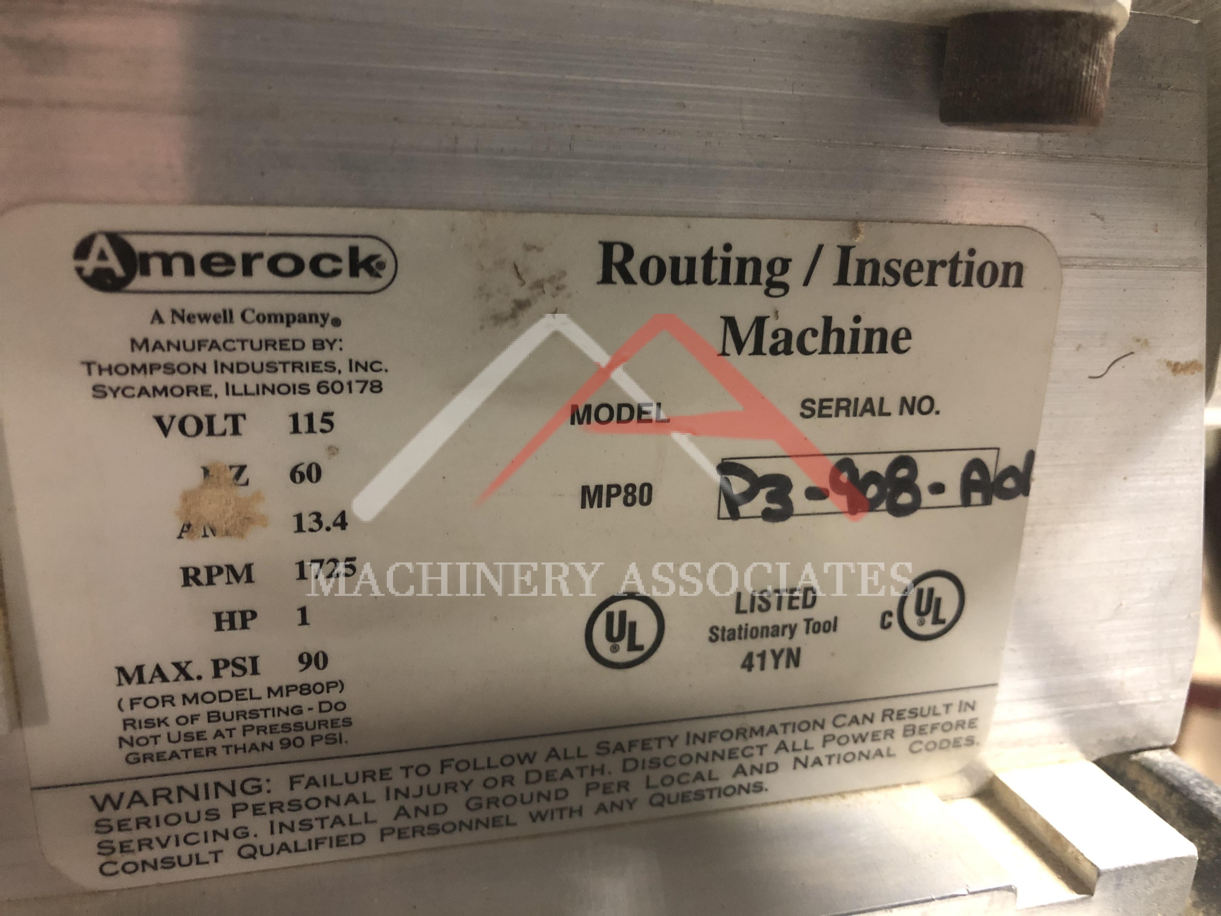 Amerock MP80 Hinge Boring Insertion Machine
