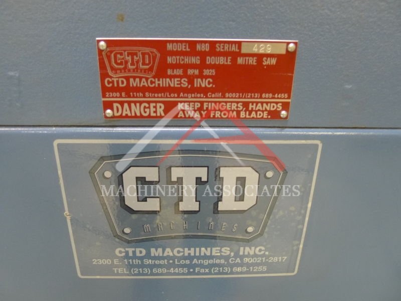 2007 CTD N80 Notching Double Miter Saw Toe Kick Saw