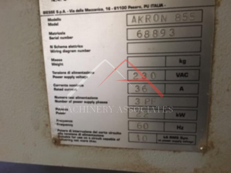 Biesse Akron 855 Edgebander