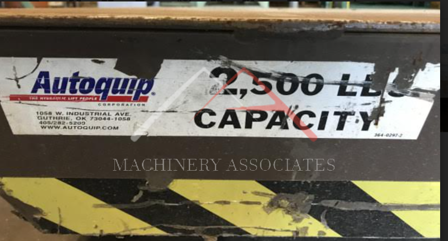 AUTOQUIP 4' x 7', 2,500 LB. SCISSOR-LIFT    