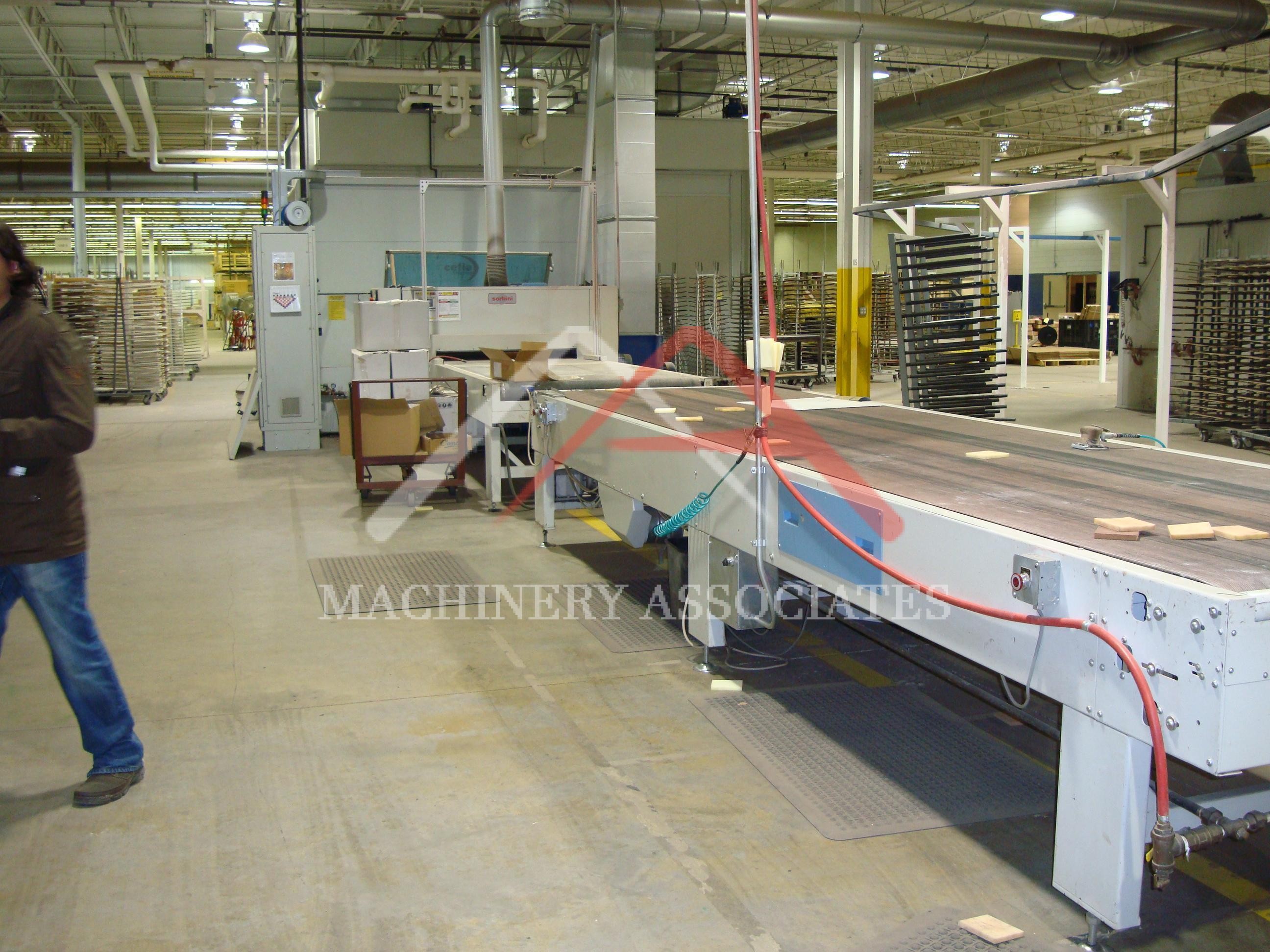 Cefla Spray finishing line with Flash and UV ovens