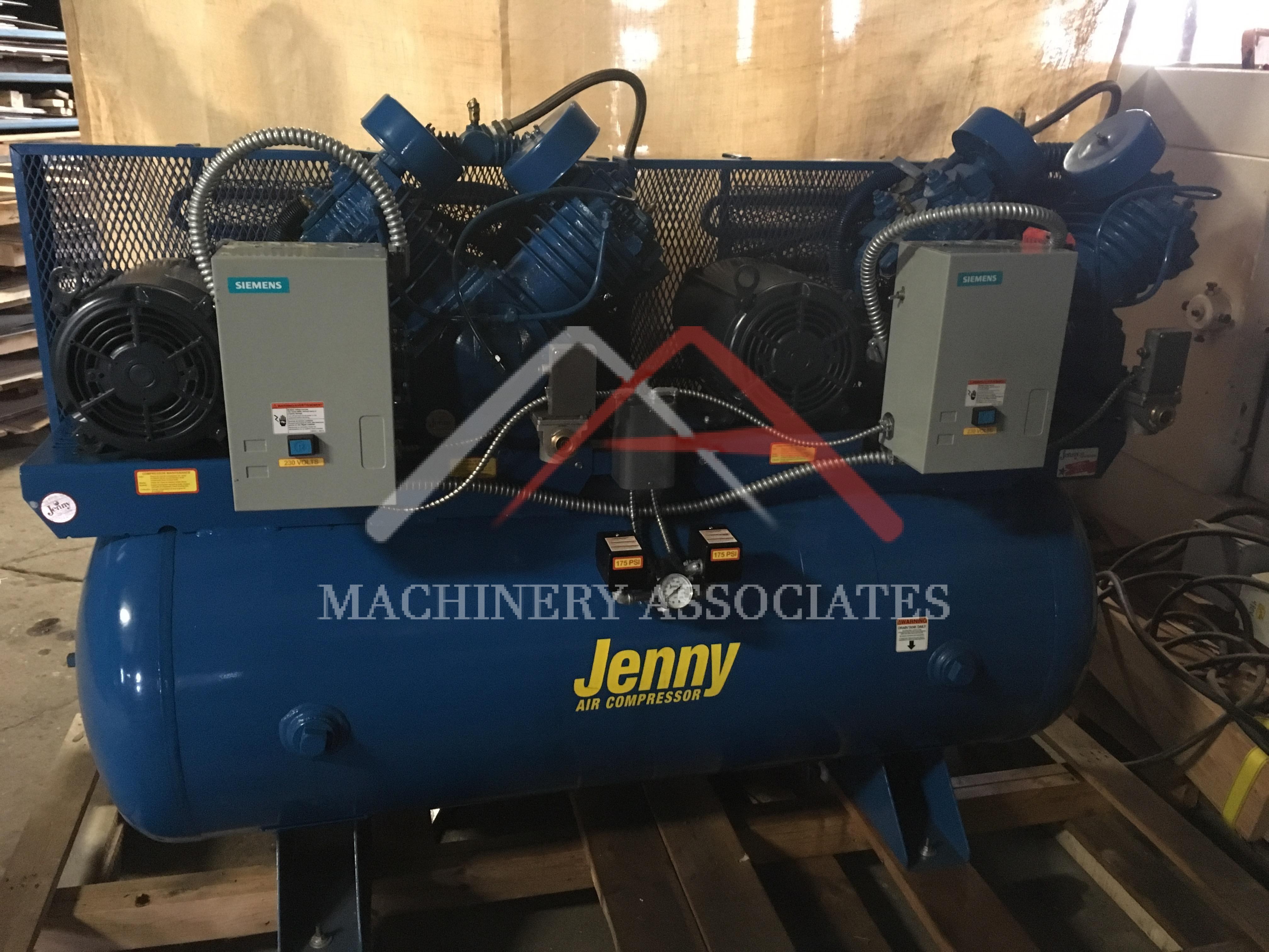 Jenny 10hp Duplex Air Compressor Tank Mounted