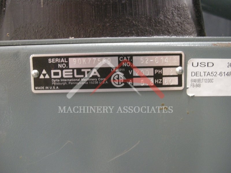 DELTA 12" DISK - 6X48" BELT SANDER