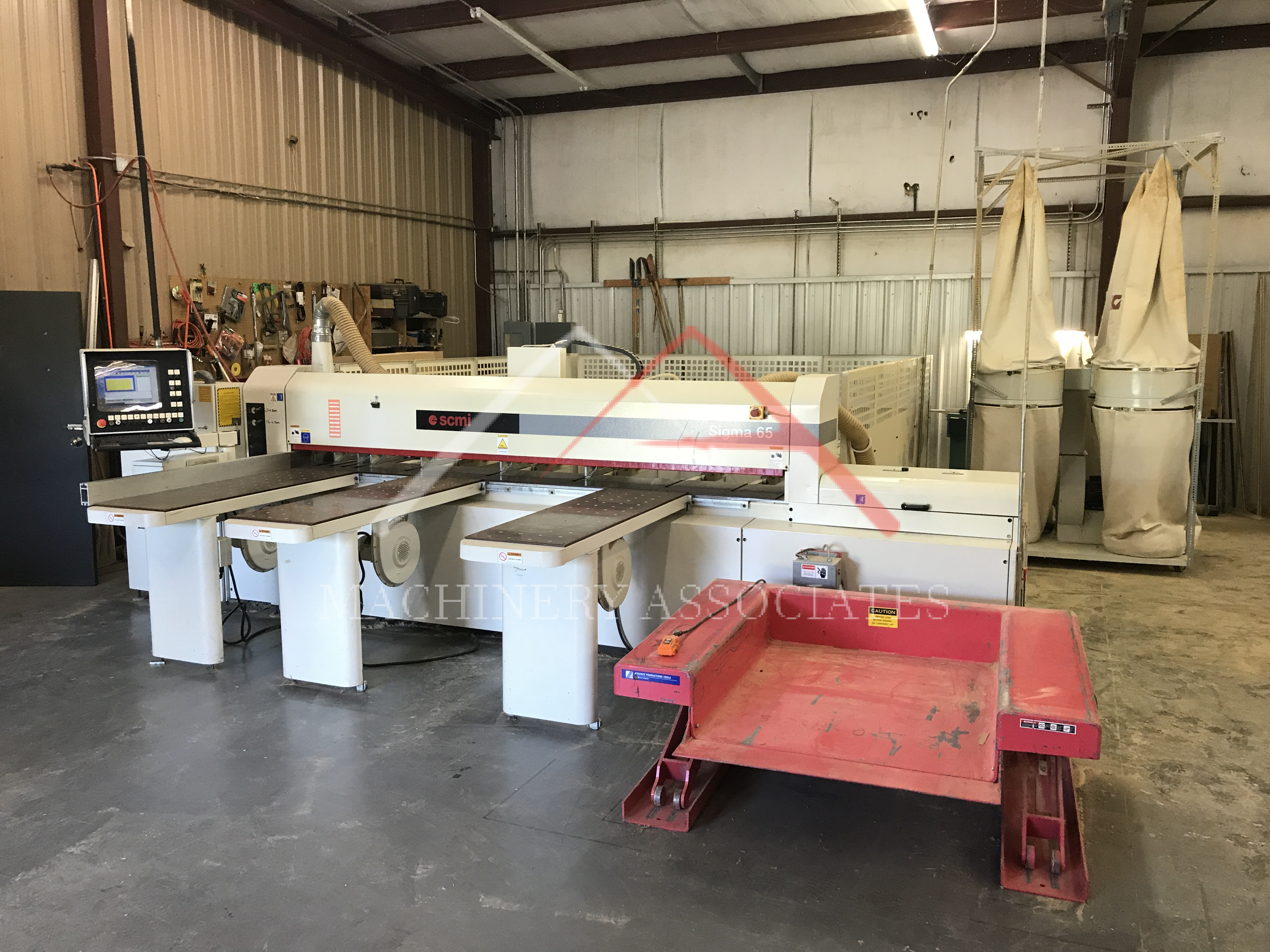 SCM Sigma 65 Beam Saw W/ Dust Collection & Lift Table