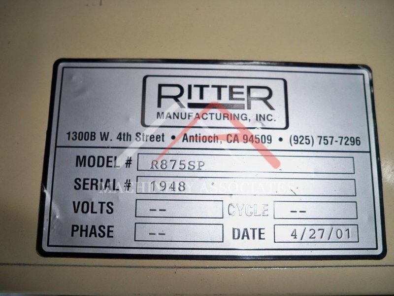 Ritter R875SP Heavy Duty Drawer Clamp machine