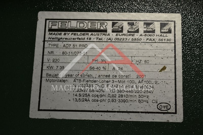 Felder AD7 51 PRO 20" Jointer / Planer Combo Machine