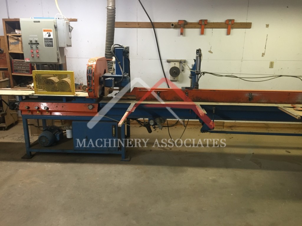 Used Cadoret Finger Joint system consisting of a Right and Left hand shaper with Glue applicator, and 20' manual press