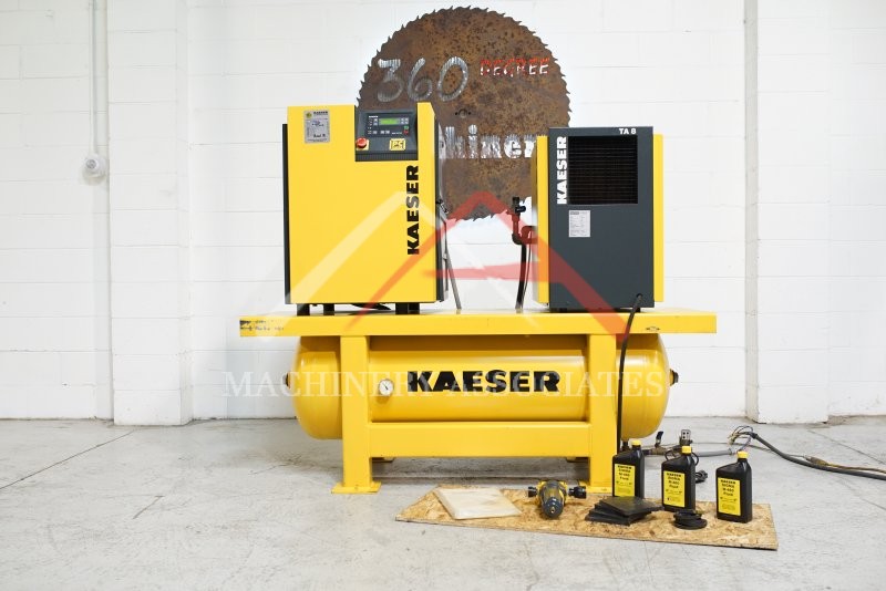 KAESER SM 8 ROTARY SCREW COMPRESSOR W/ TA 8 AIR DRYER & TANK