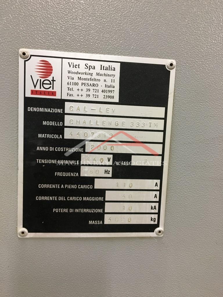 Viet model Challenge 3333 head 52 in  wide belt sander with a sectional sanding pad