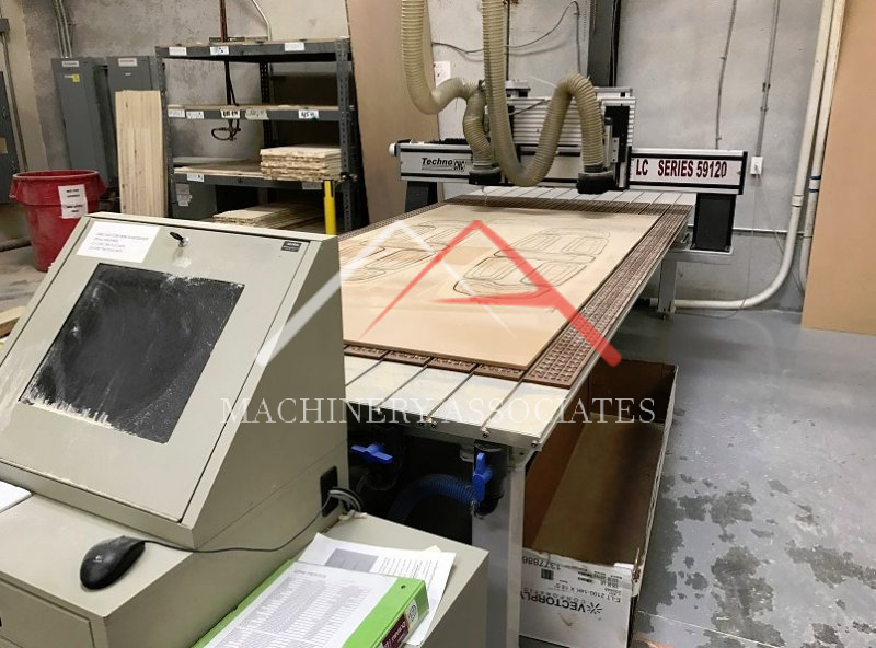TECHNO 59120 DUAL HEAD CNC ROUTER  USED