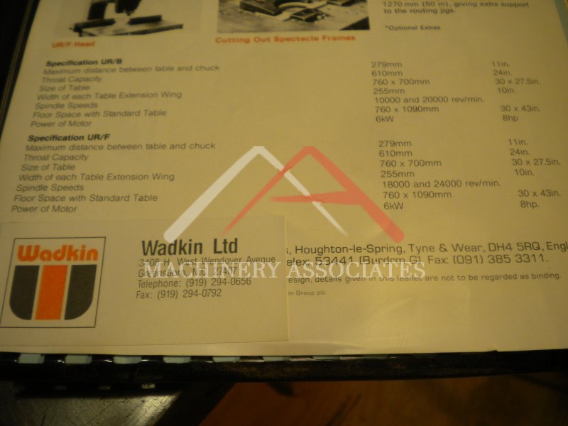 Wadkin Inverted Router