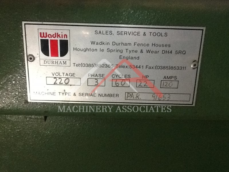 WADKIN  "PAR"  4 SIDED PLANER...VERY GOOD CONDITION WADKIN  "PAR"  4 SIDED PLANER...VERY GOOD CONDITION