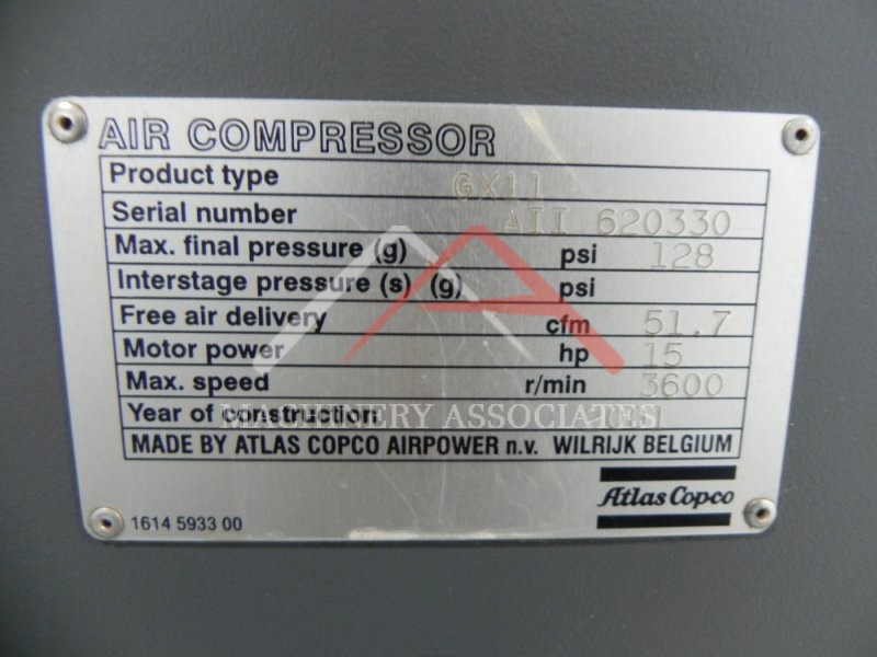 Air Compressor, 15HP Rotary Screw