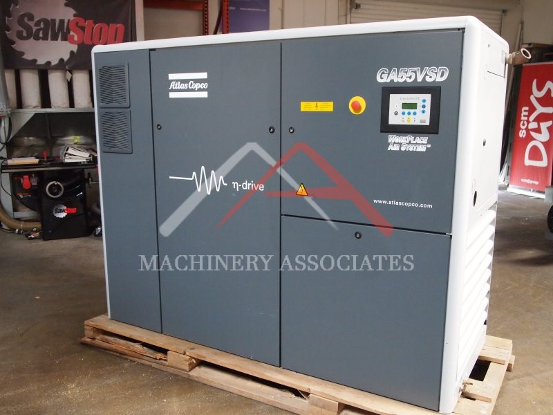 2004 Atlas Copco GA 55VSD 75HP Variable Speed Drive Rotary Air Compressor