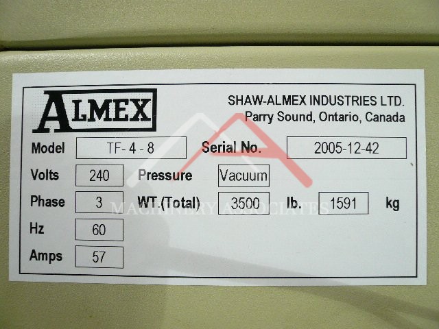 Used Vacuum Press Shaw Almex