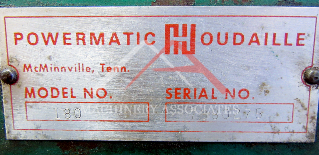 Used Powermatic 180 Planer