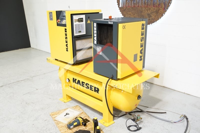 KAESER SM 8 ROTARY SCREW COMPRESSOR W/ TA 8 AIR DRYER & TANK