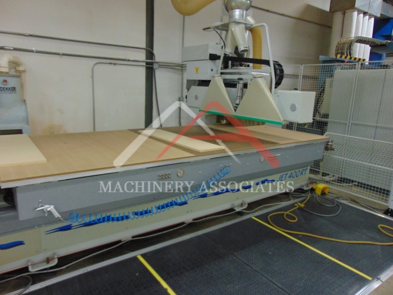 Busellato Jet 400 RT  5x12 Flat Table CNC Router w/Rake-Off and Outfeed Table