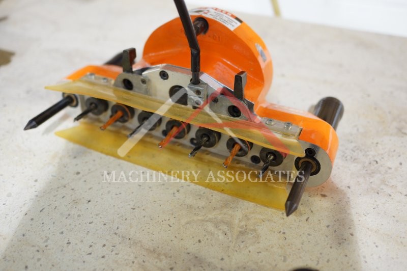 BLUM MINI PRESS W/ 7 SPINDLE LINE BORING ATTACHMENT